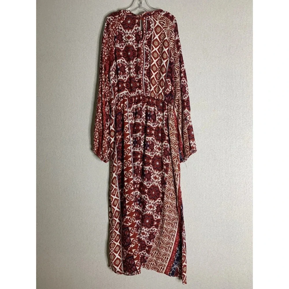 Hayden Girls Maxi Dress Girls XL Red Patchwork Paisley Boho Cottagecore Layering